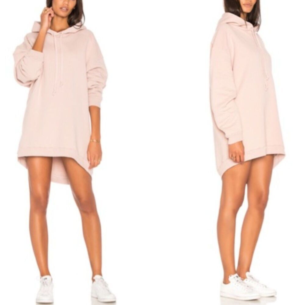 AGOLDE Oversized Hi-Low Hooded Pullover Sweatshirt Dress XS